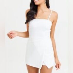 Altar’d State||Pale blue sleeveless romper, skort front•••asymmetrical skirt,NWT